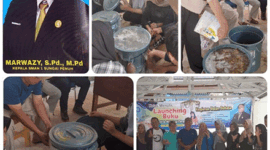 Adiwiyata SMA Negeri 1 Sungai Penuh, Jambi praktik cara membuat Eco Enzyme (20/10/2024). (Dok. Koran Sakti.co.id)