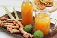 Ilustrasi kunyit asam, jamu pereda sakit haid.(Shutterstock/Tantri Setyorini)